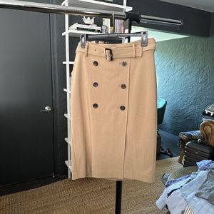 Never worn Ann Taylor camel trench pencil skirt with belt